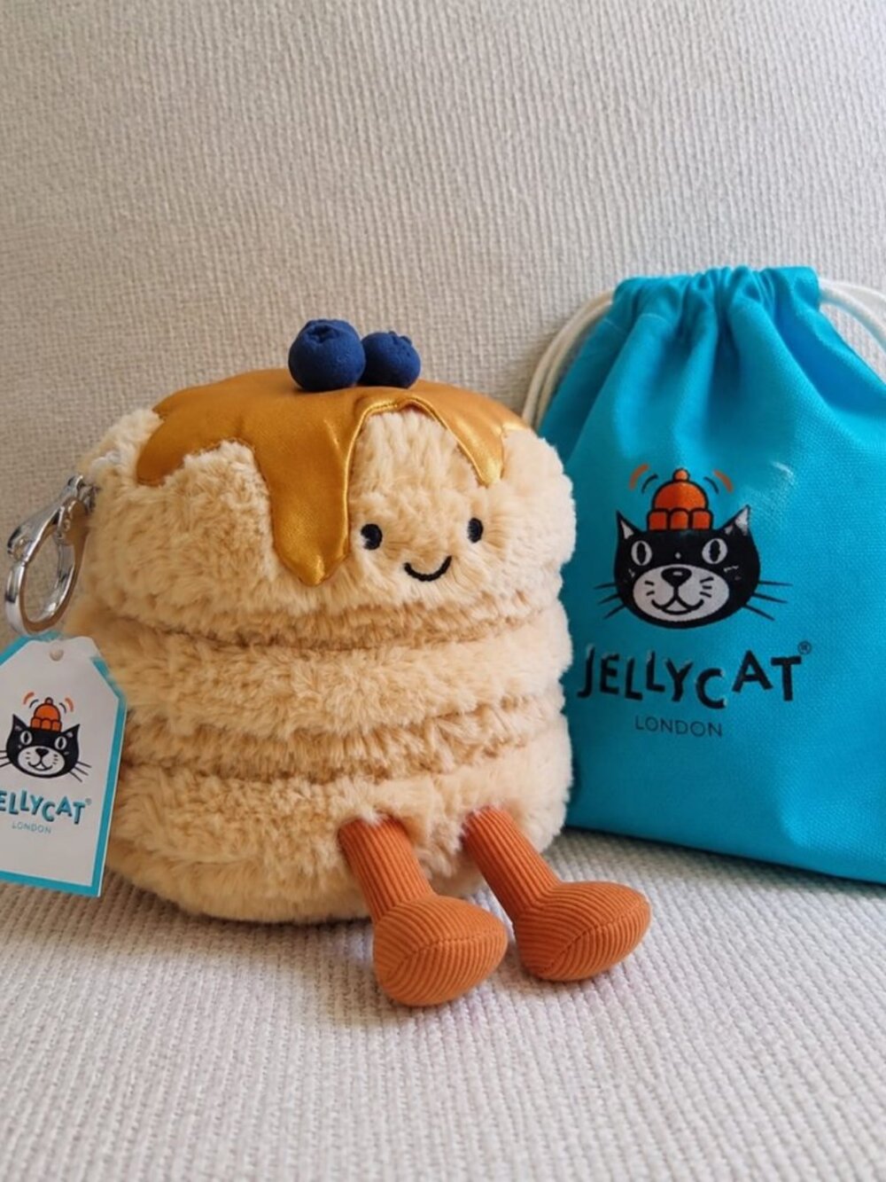 Jellycat Amuseables Pancake Bag KeyChain Charm Plush | Keychain With Tags - Picture 4 of 4